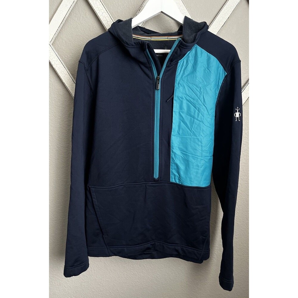 Smartwool Men’s M Merino Sport Fleece Hybrid Pullover Wool Blend Hoodie